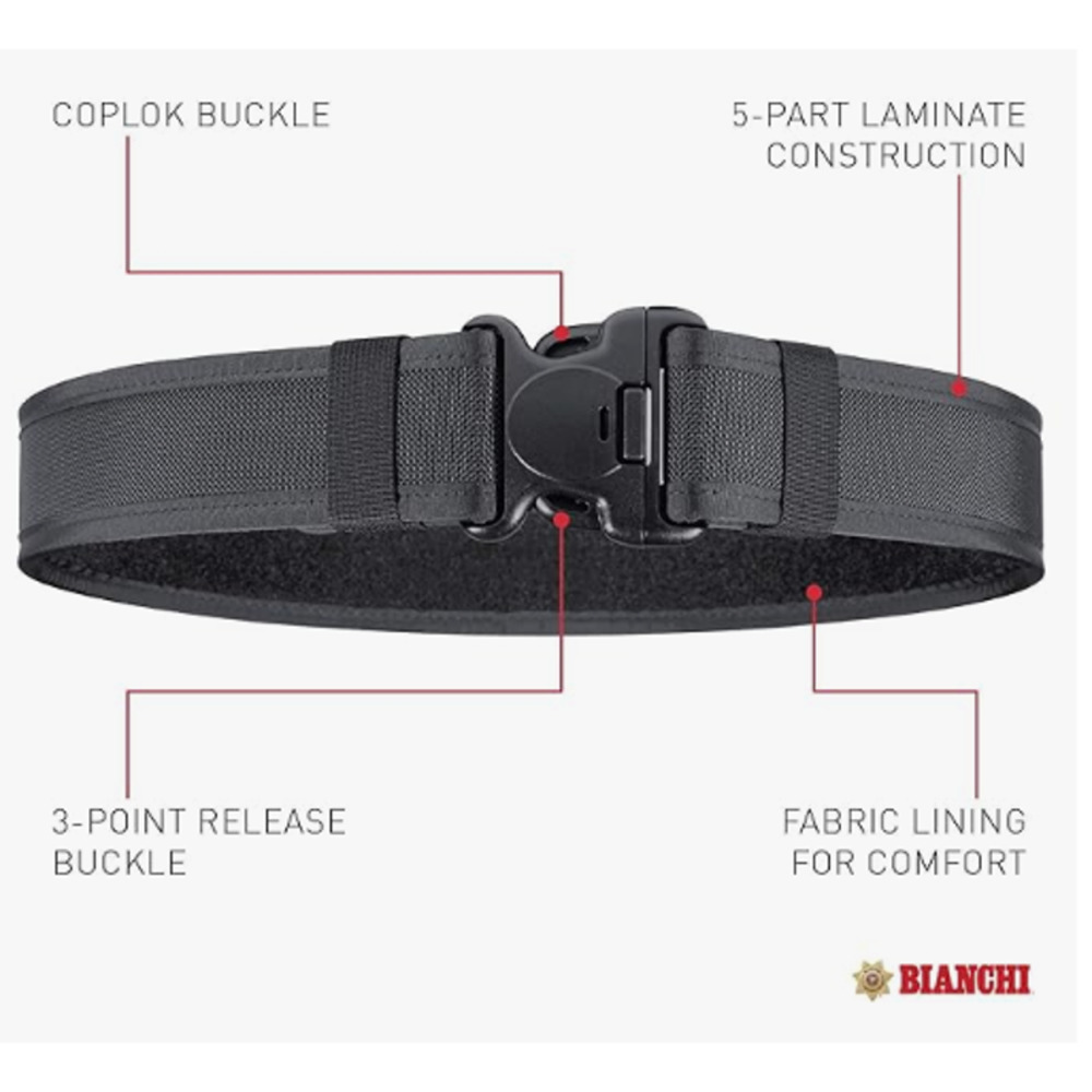 NEW Bianchi Accumold 7200‎ Black Nylon Duty Belt Medium Fits 34-40 Tactical